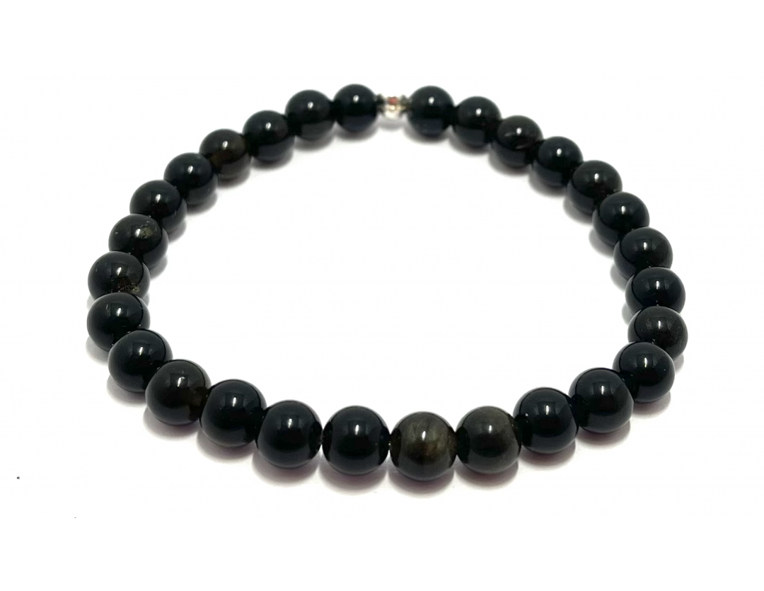 Obsidienne doree 6mm