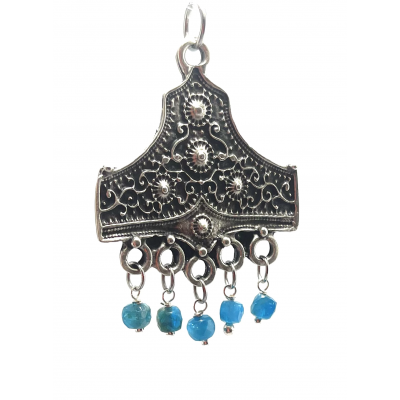 PENDENTIF ETHNIC PLAQUÉ ARGENT