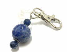 Porte-clés ange gardien avec perles en sodalite, 8cm