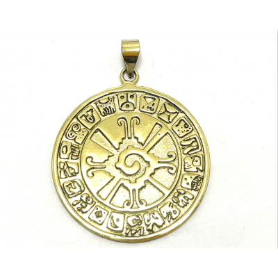 MÉDAILLE CALENDRIER MAYA BRONZE