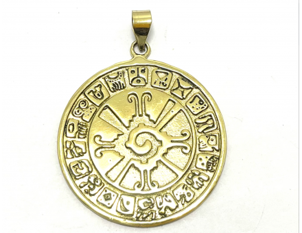 MÉDAILLE CALENDRIER MAYA BRONZE