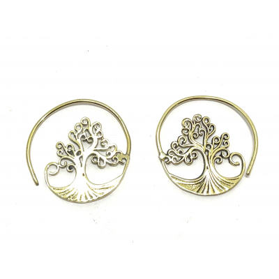 BOUCLES D'OREILLES BRONZE ARBRE DE VIE