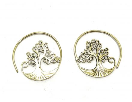 BOUCLES D'OREILLES BRONZE ARBRE DE VIE