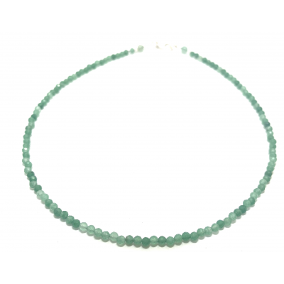 COLLIER AVENTURINE FACETTE 3 MM