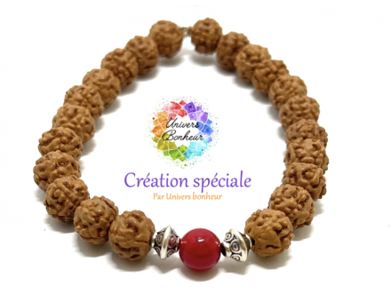 RUDRAKSHA & BAMBOU CORAIL 8 MM