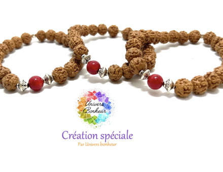 RUDRAKSHA & BAMBOU CORAIL 8 MM