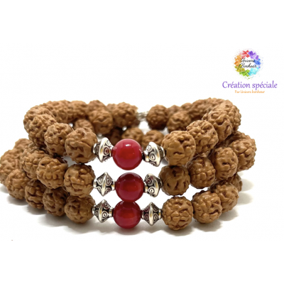 RUDRAKSHA & BAMBOU CORAIL 8 MM