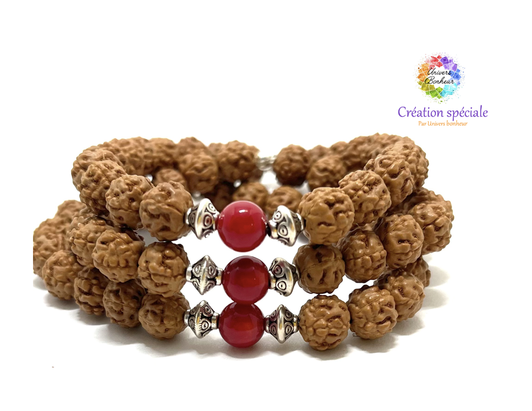 RUDRAKSHA & BAMBOU CORAIL 8 MM