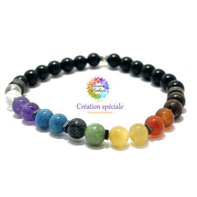 BRACELET 7 CHAKRAS 6 MM