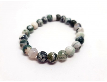 AGATE ARBRE 8MM - BRACELET LITHOTHÉRAPIE