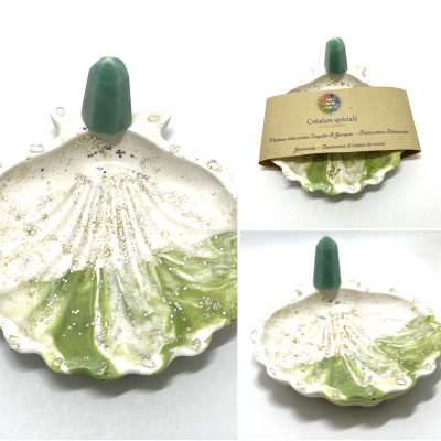 VIDE POCHE COQUILLE ST JACQUES  EN JESMONITE &